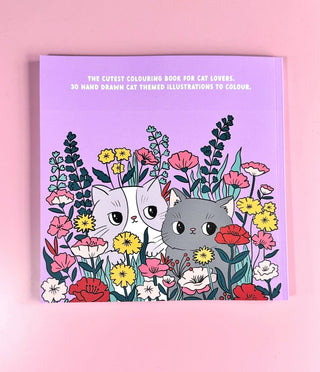 Paper Cat Club - Pretty Kitty Colouring Book - 30 hand drawn pages to colour - COLORPOP