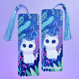 Paper Cat Club - Stargazing Cat - Bokmerke med Blå Dusk - COLORPOP