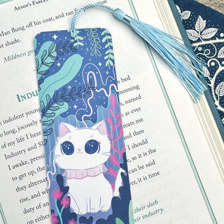 Paper Cat Club - Stargazing Cat - Bokmerke med Blå Dusk - COLORPOP