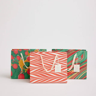 Paper Mirchi - Håndlaget Marmorert Gavepose (Medium) - Christmas Glitz - COLORPOP