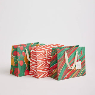 Paper Mirchi - Håndlaget Marmorert Gavepose (Medium) - Christmas Glitz - COLORPOP