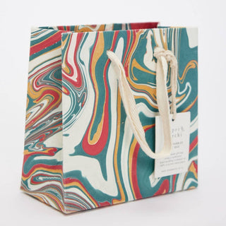 Paper Mirchi - Håndlaget Marmorert Gavepose (Small) - Christmas Splendour - COLORPOP