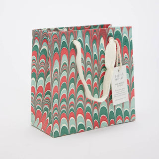 Paper Mirchi - Håndlaget Marmorert Gavepose (Small) - Christmas Splendour - COLORPOP