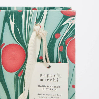 Paper Mirchi - Håndlaget Marmorert Gavepose (Small) - Christmas Splendour - COLORPOP