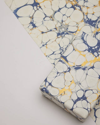 Paper Mirchi - Håndlaget Marmorert Papir - Bubbles Blue - COLORPOP