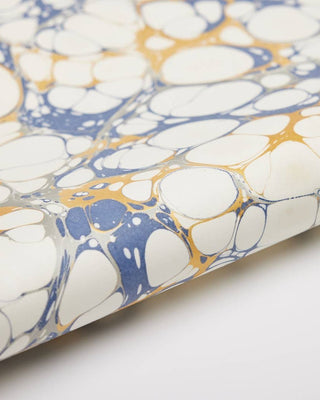 Paper Mirchi - Håndlaget Marmorert Papir - Bubbles Blue - COLORPOP