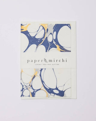 Paper Mirchi - Marmorert Kort - Bubbles Blue - COLORPOP