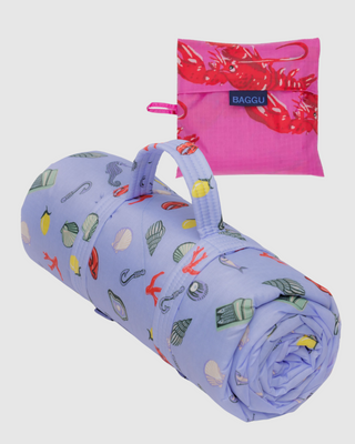 BAGGU Piknik-teppe og Handlenett Bundle - Sea Charms and Lobster