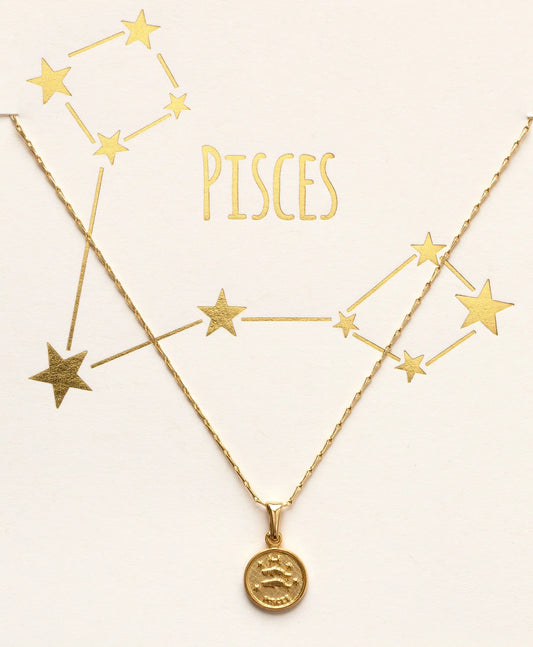 Tiny Zodiac Medallion - Pisces