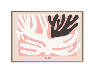 Poster & Frame - Madelen - Black And White Corals 50 x 70 cm - COLORPOP