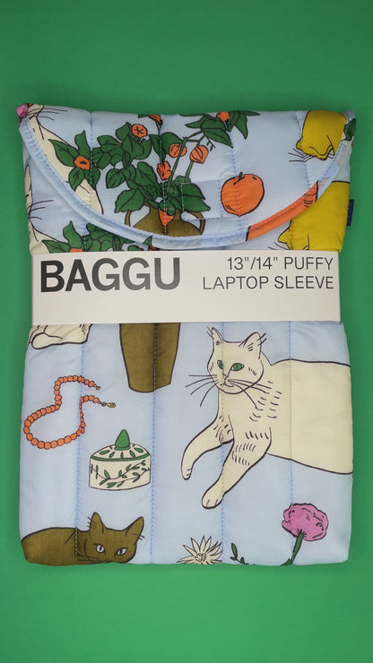 BAGGU Puffy Laptop Sleeve 13"/14" - Table Cats