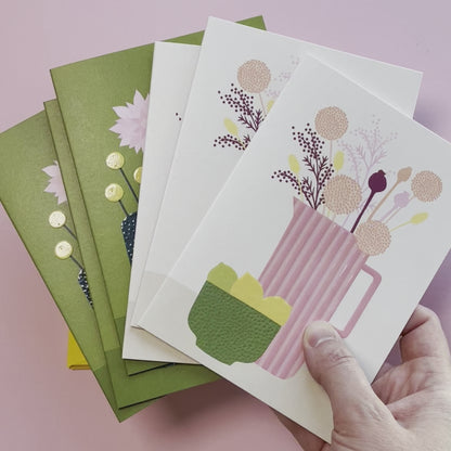 Dahlias & Dried Flowers - 6pk kort