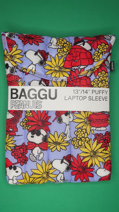 BAGGU Puffy Laptop Sleeve 13"/14" - Floral Snoopy