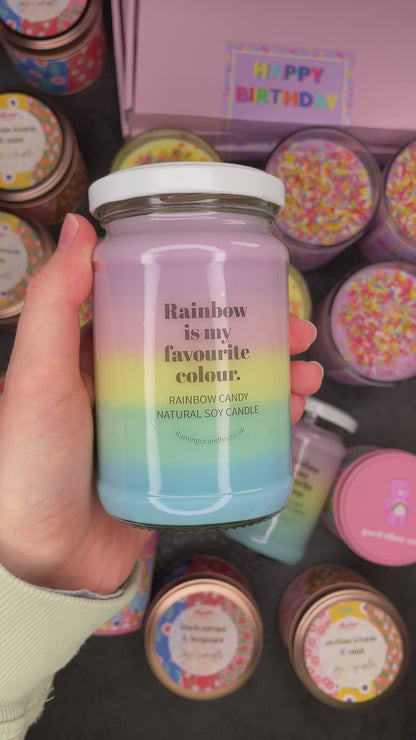 Pastel Rainbow Candle