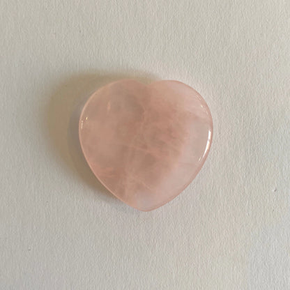 Rose Quartz Heart Worry Thumb Stone