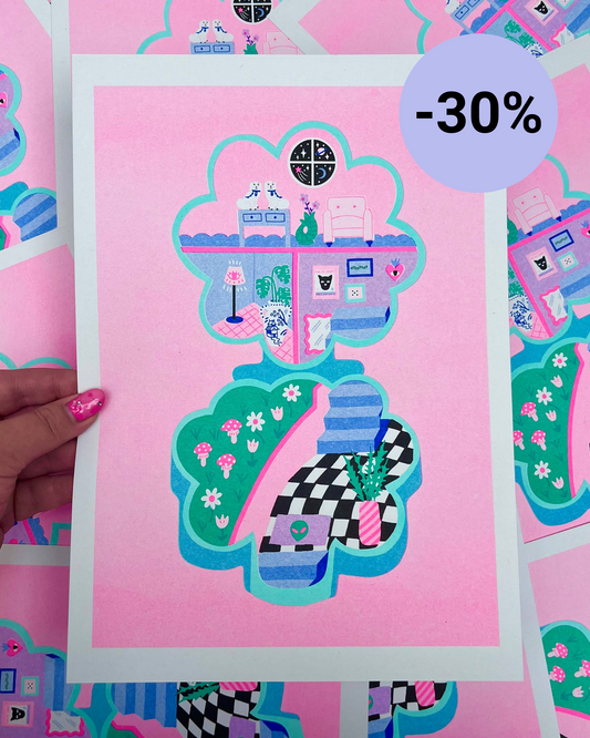 90's Toys A4 Risograph Print
