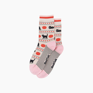 Sock Talk - Bambussokker Sort Katt og Gresskar Str. 36-40 - COLORPOP