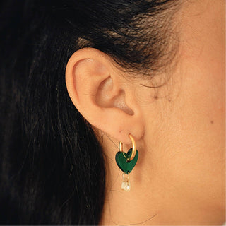 Studio Annette - Green Heart Øredobber - COLORPOP