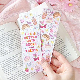 The Rosy Redhead - Life Is Better With Books and Treats - Bokmerke - COLORPOP