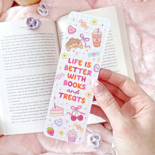 The Rosy Redhead - Life Is Better With Books and Treats - Bokmerke - COLORPOP