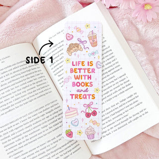 The Rosy Redhead - Life Is Better With Books and Treats - Bokmerke - COLORPOP