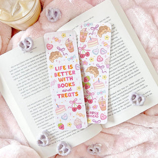 The Rosy Redhead - Life Is Better With Books and Treats - Bokmerke - COLORPOP