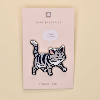 Thousand Skies - Grå Stripete Katt - Pins - COLORPOP