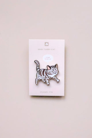 Thousand Skies - Grå Stripete Katt - Pins - COLORPOP