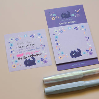 Thousand Skies - Sticky Notes - Floral Black Cat - COLORPOP