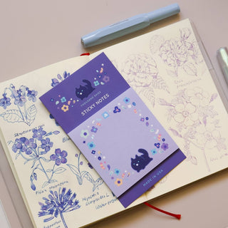 Thousand Skies - Sticky Notes - Floral Black Cat - COLORPOP