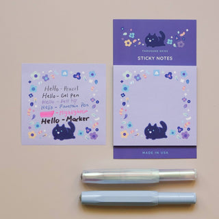 Thousand Skies - Sticky Notes - Floral Black Cat - COLORPOP
