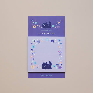 Thousand Skies - Sticky Notes - Floral Black Cat - COLORPOP