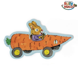 Three Potato Four - Busy Town - Carrot Car Klistremerke - COLORPOP