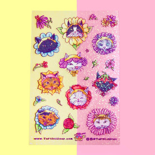Turtle's Soup - Flower Kitties - Klistremerker - COLORPOP