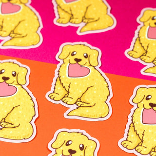 Turtle's Soup - Golden Retriever Puppy - Klistremerke - COLORPOP