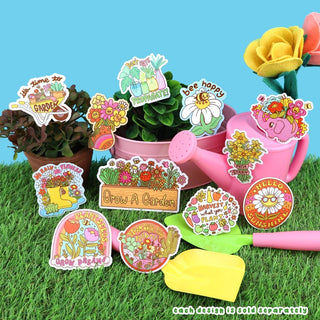 Turtle's Soup - Happy Flowers Vase - Klistremerke - COLORPOP