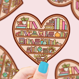 Turtle's Soup - Heart Shaped Bookshelf - Klistremerke - COLORPOP