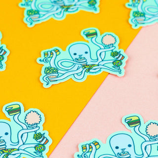 Turtle's Soup - Hungry Octopus - Klistremerke - COLORPOP