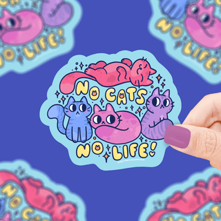 Turtle's Soup - No Cats No Life - Klistremerke - COLORPOP