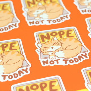 Turtle's Soup - Nope Not Today Kitty - Klistremerke - COLORPOP