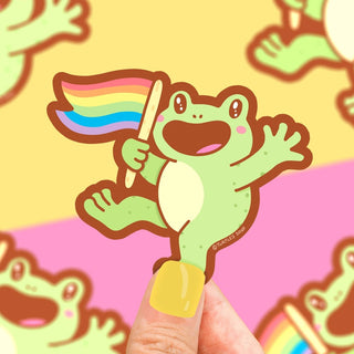 Turtle's Soup - Pride Rainbow Frog - Klistremerke - COLORPOP
