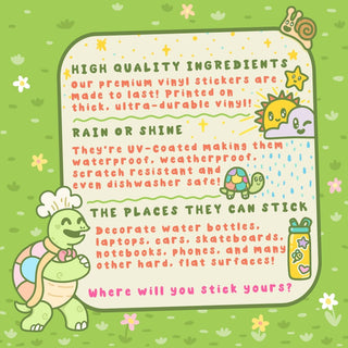 Turtle's Soup - Rainbow Fruit Heart - Klistremerke - COLORPOP