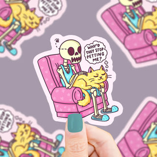 Turtle's Soup - Skeleton Cat - Klistremerke - COLORPOP