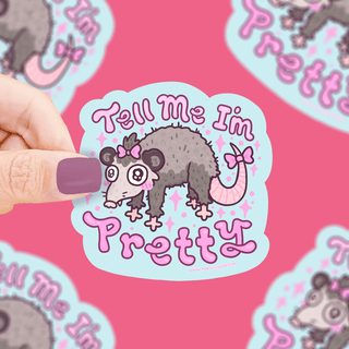 Turtle's Soup - Tell Me I’m Pretty Opossum - Klistremerke - COLORPOP