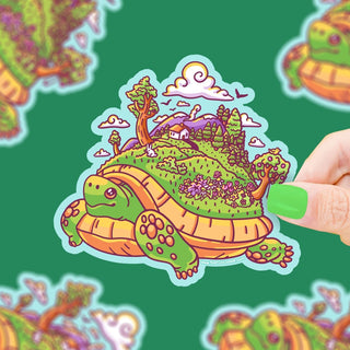 Turtle's Soup - Tortoise Walking Island - Klistremerke - COLORPOP