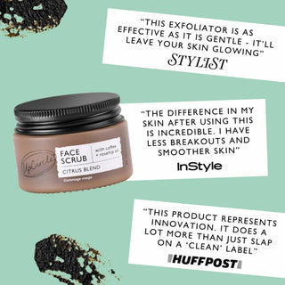 UpCircle - UpCircle Face Scrub Citrus – Ansiktsskrubb med kaffe og nypeolje (reisestørrelse 30ml) - COLORPOP