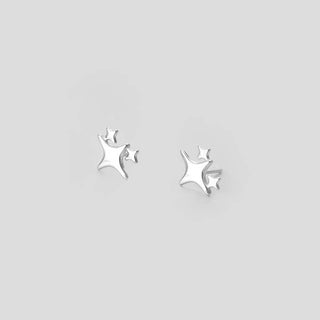 White Leaf - Sparkle Star Trio - Øredobber i Sølv - COLORPOP