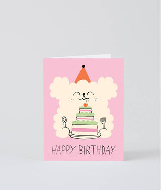 Wrap - Fluffy Bursdagskake - Kort - COLORPOP