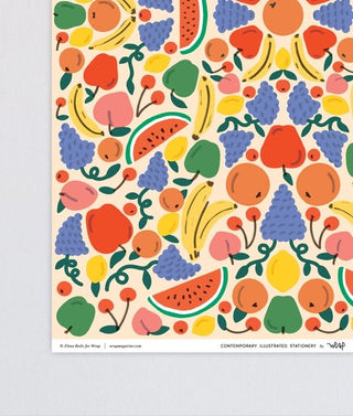 Wrap - Fruit Cocktail Gavepapir - 3 store ark - COLORPOP