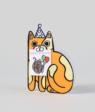 Wrap - Katt med minikort - Bursdagskort - COLORPOP